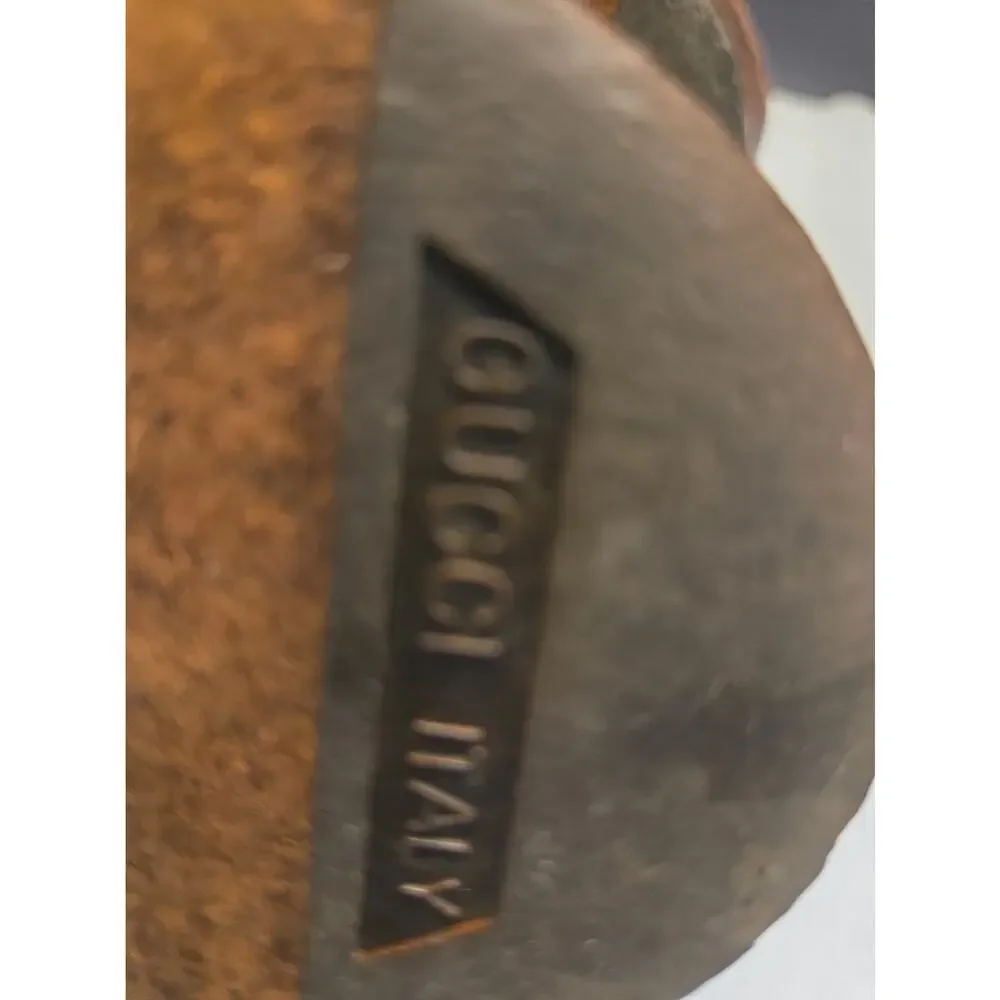 GUCCI 1953 Brown Leather Gold Horsebit Loafer, Sz UK 8, US 8.5 Eu42